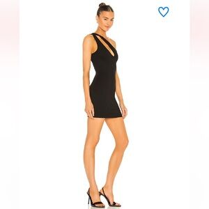 Nava Asymmetrical Mini Dress in BLACK - Superdown, size XXS, NWT